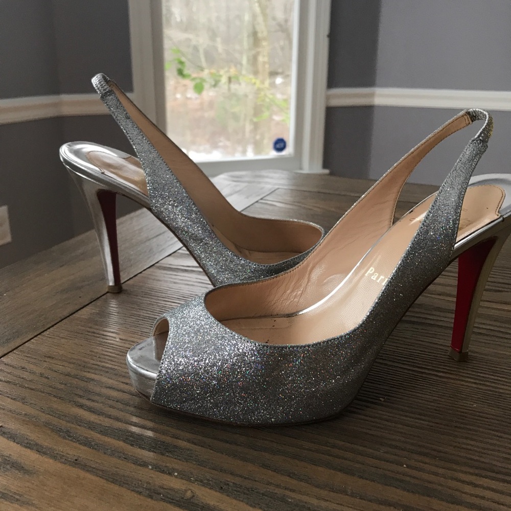 Authentic Christian Louboutin glitter prive 100